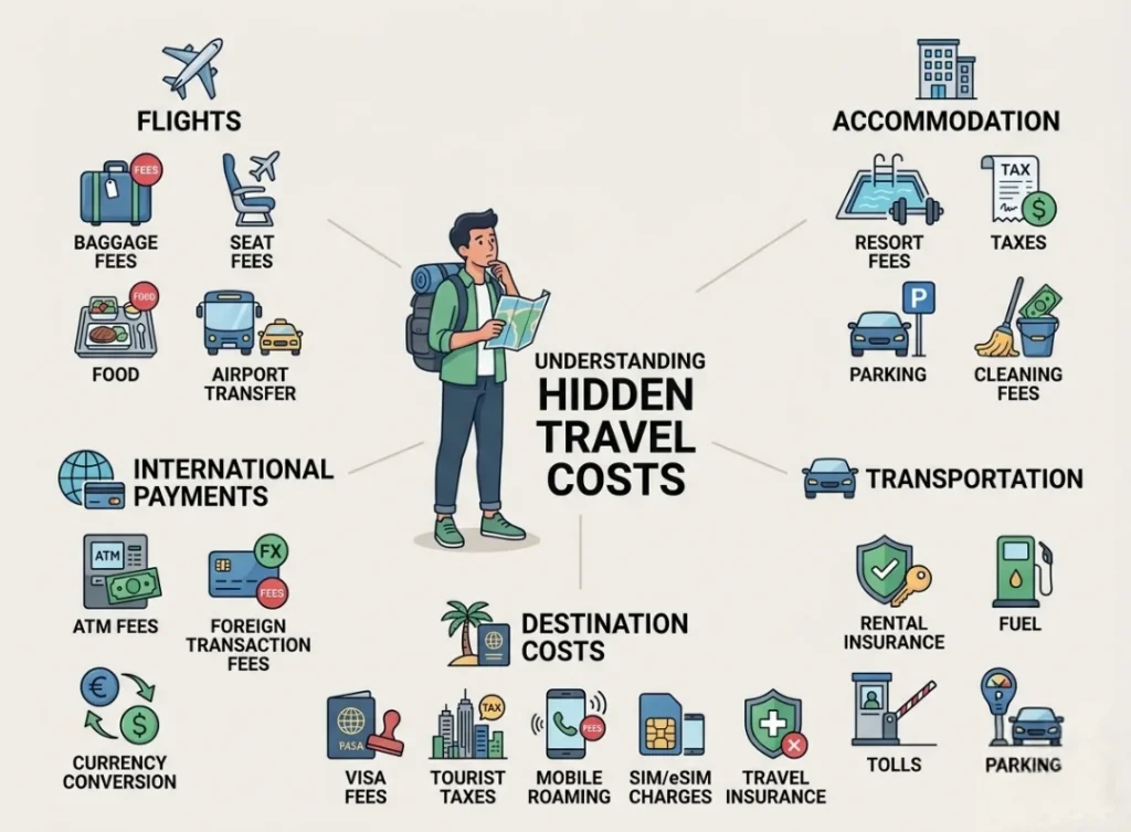 Hidden travel fees to include in a trip budget