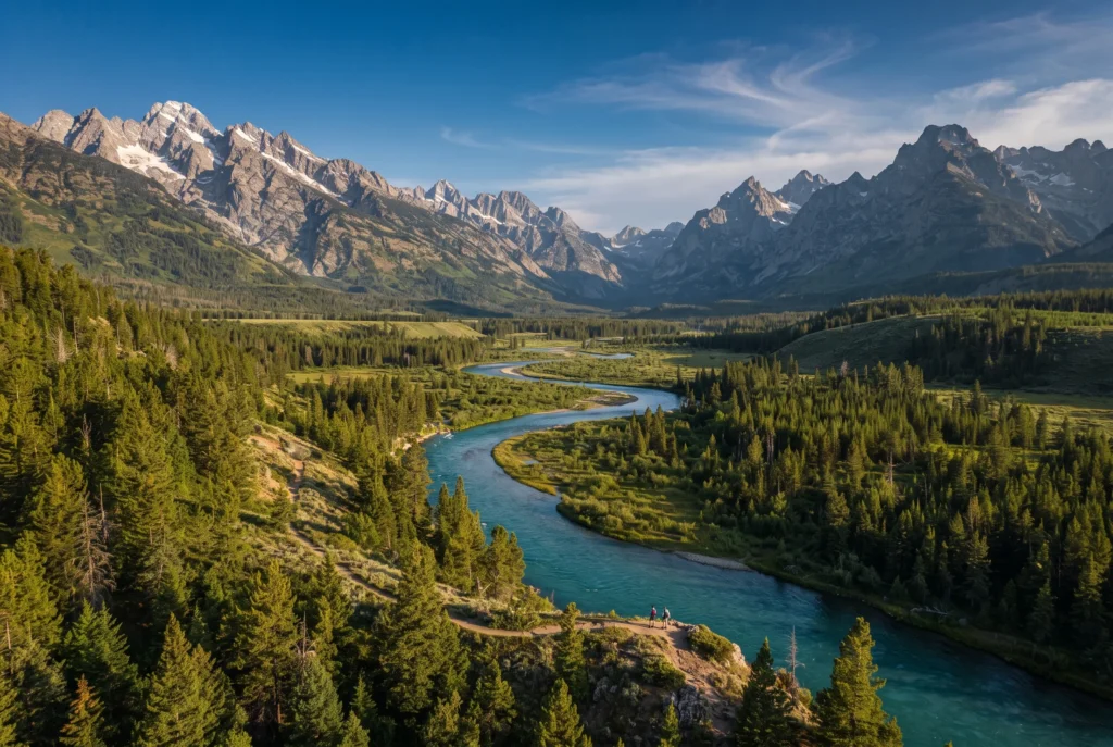 American national park scenery in August