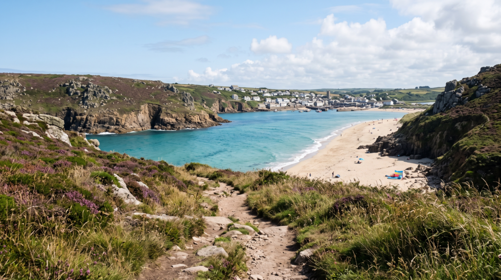 Coastal destination with a scenic walking path