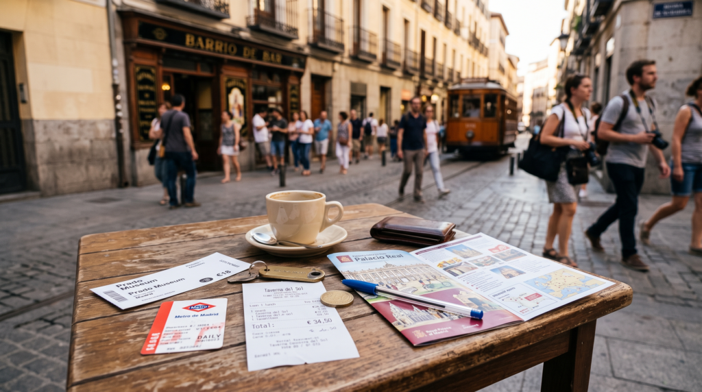 Different daily travel expenses across sightseeing and low-cost days