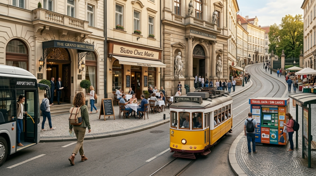 Flights, accommodation, transport, food, and activities as common travel expenses