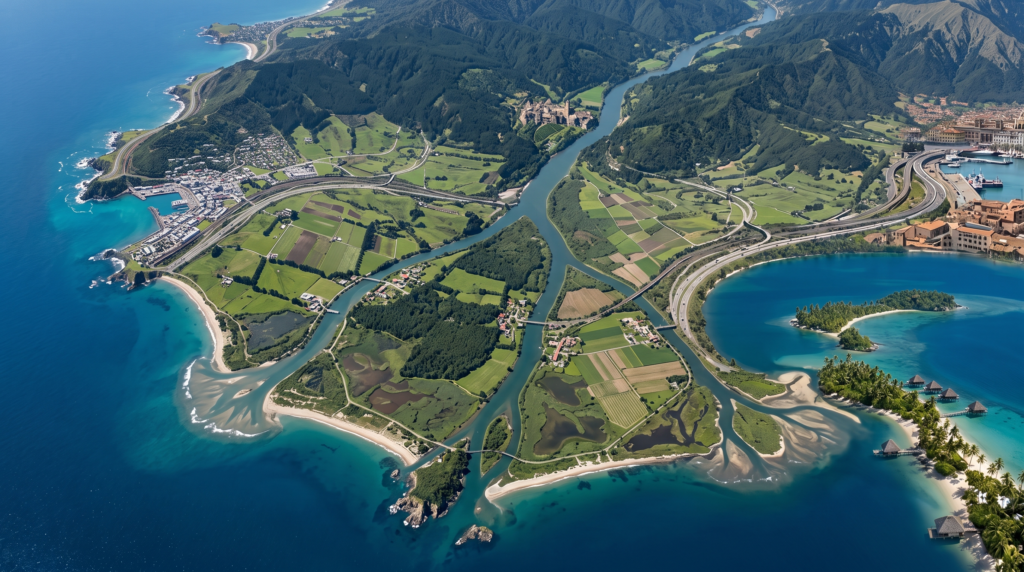 Travel routes and destinations from different origins