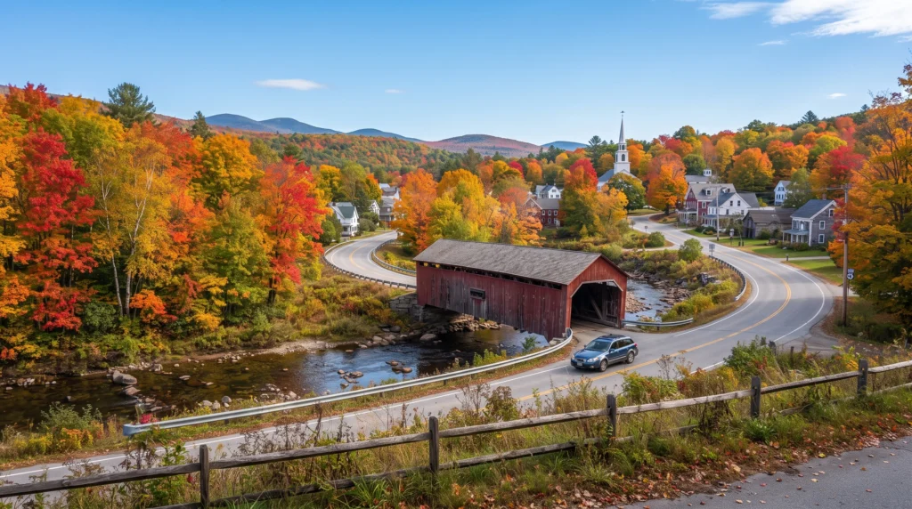 Vermont fall foliage in October